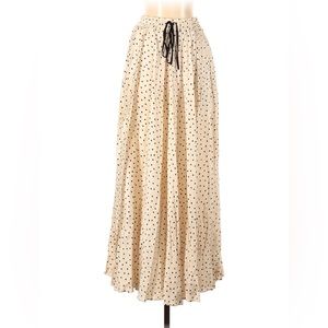 Zara Cream Polka Dot Maxi Skirt